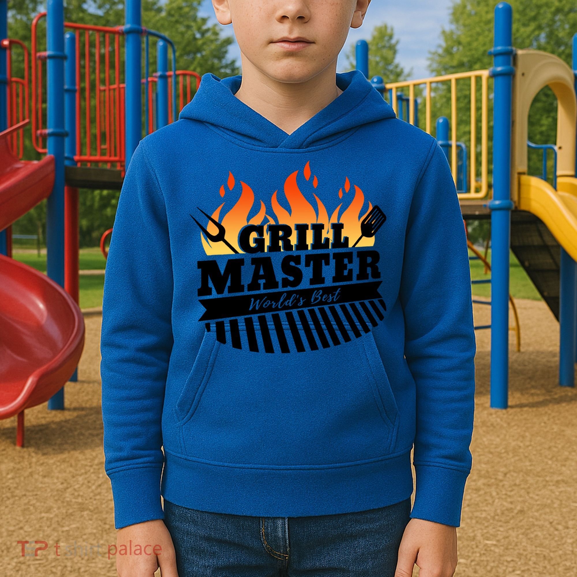 Funny Bbq Grill Master Worlds Best Grillfather Grillers Cute Gift Kids Hoodie