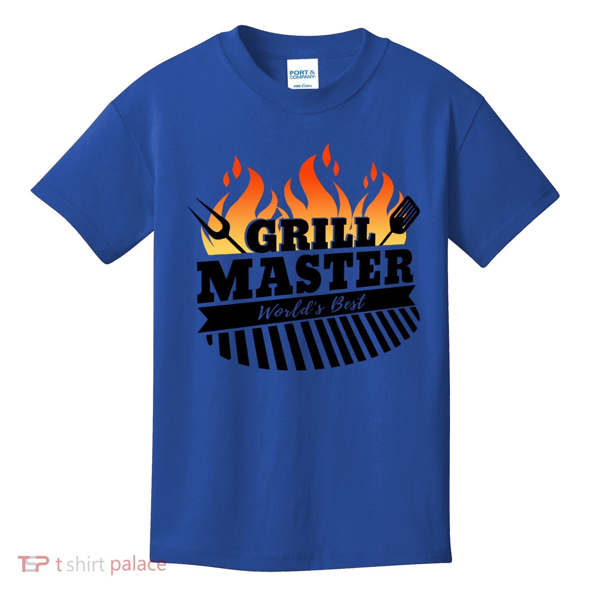 Funny Bbq Grill Master Worlds Best Grillfather Grillers Cute Gift Kids T-Shirt