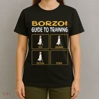 Funny Borzoi Guide To Training Dog Obedience T-Shirt thumb 4