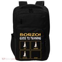 Funny Borzoi Guide To Training Dog Obedience Impact Tech Backpack thumb 0