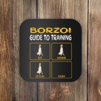 Funny Borzoi Guide To Training Dog Obedience Coaster thumb 0