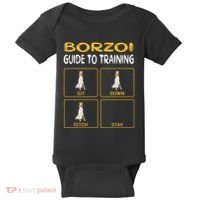 Funny Borzoi Guide To Training Dog Obedience Baby Bodysuit thumb 0