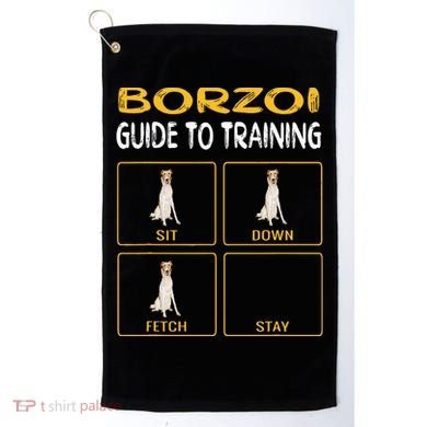 Funny Borzoi Guide To Training Dog Obedience Golf Towel