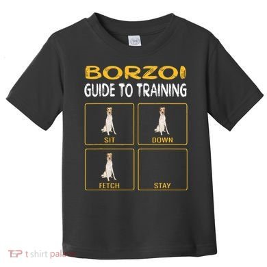 Funny Borzoi Guide To Training Dog Obedience Toddler T-Shirt