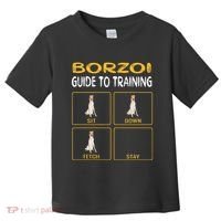 Funny Borzoi Guide To Training Dog Obedience Toddler T-Shirt thumb 0