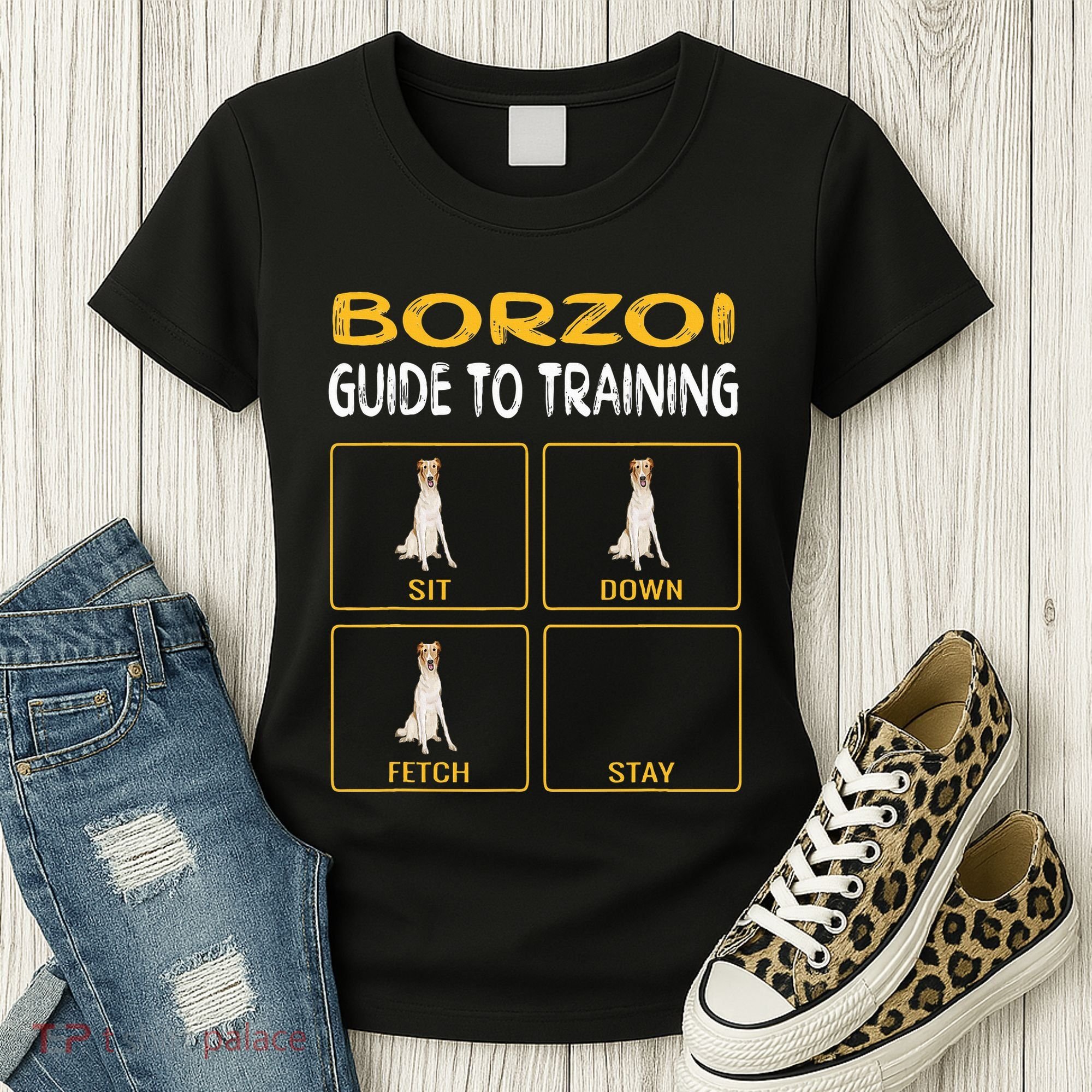 Funny Borzoi Guide To Training Dog Obedience Women's T-Shirt