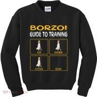 Funny Borzoi Guide To Training Dog Obedience Kids Sweatshirt thumb 0