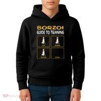 Funny Borzoi Guide To Training Dog Obedience Kids Hoodie thumb 4