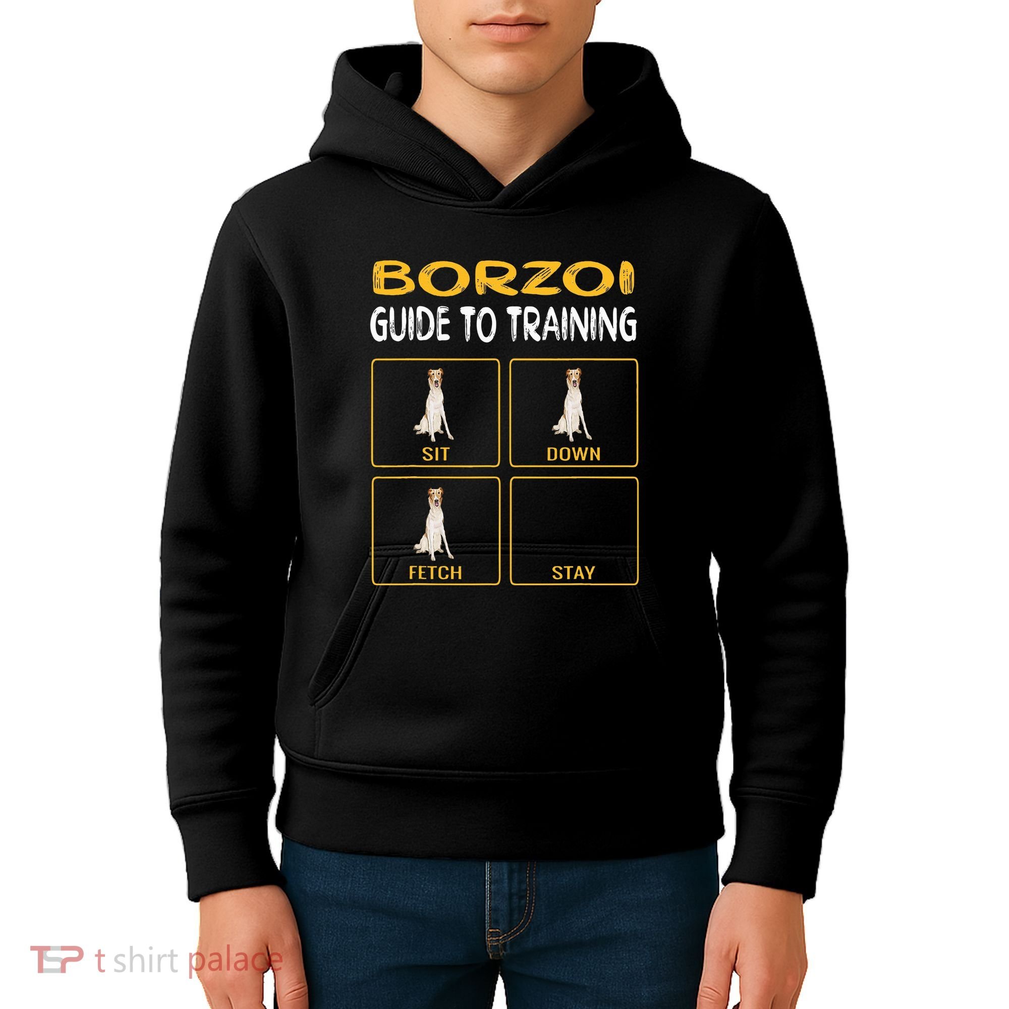 Funny Borzoi Guide To Training Dog Obedience Kids Hoodie