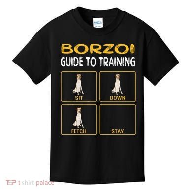 Funny Borzoi Guide To Training Dog Obedience Kids T-Shirt