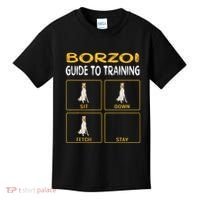 Funny Borzoi Guide To Training Dog Obedience Kids T-Shirt thumb 0