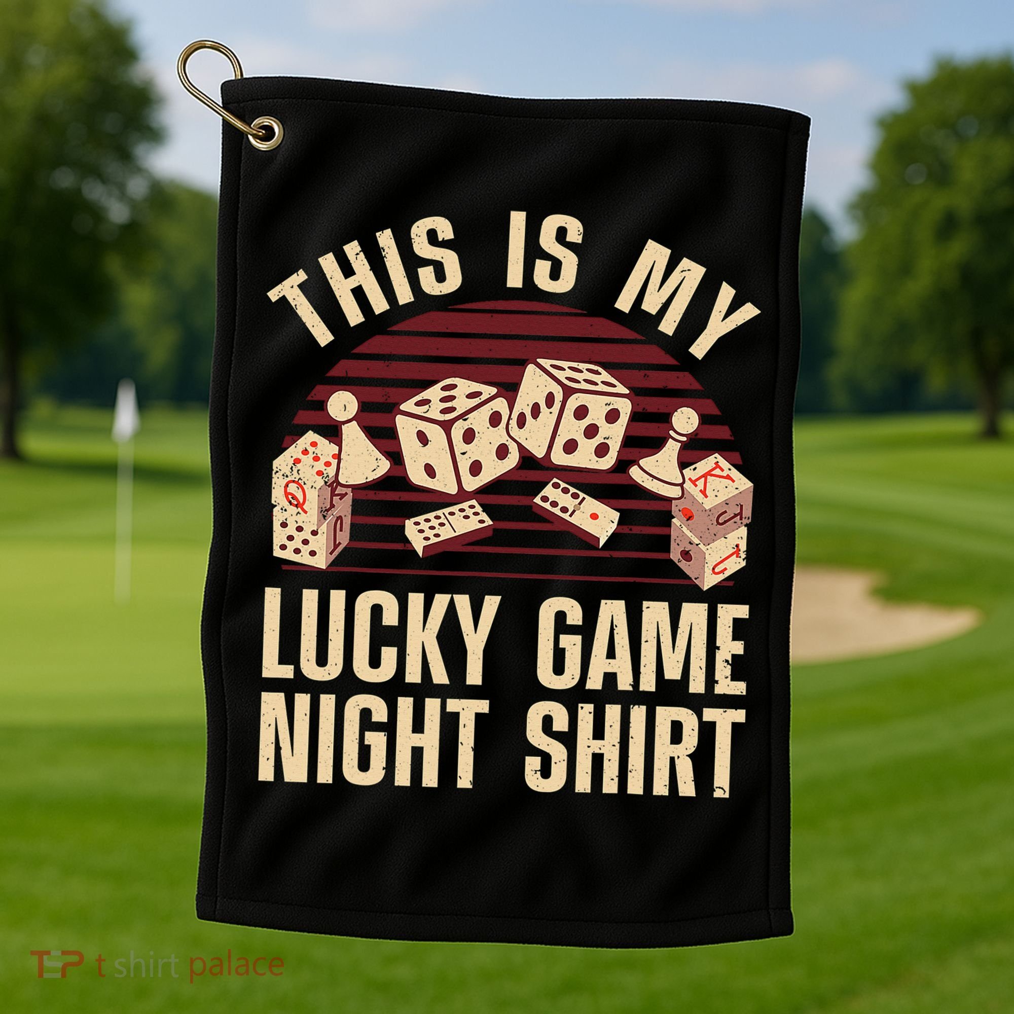 Funny Board Game Lucky Game Night Gift Golf Towel