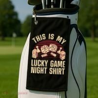Funny Board Game Lucky Game Night Gift Golf Towel thumb 2
