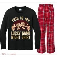 Funny Board Game Lucky Game Night Gift Kids Long Sleeve Plaid Pajama Set thumb 0
