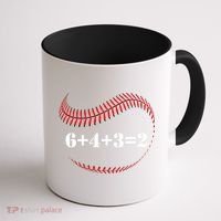 Funny Baseball Gift 6+4+3 2 Baseball Double Play Gift Coffee Mug thumb 1