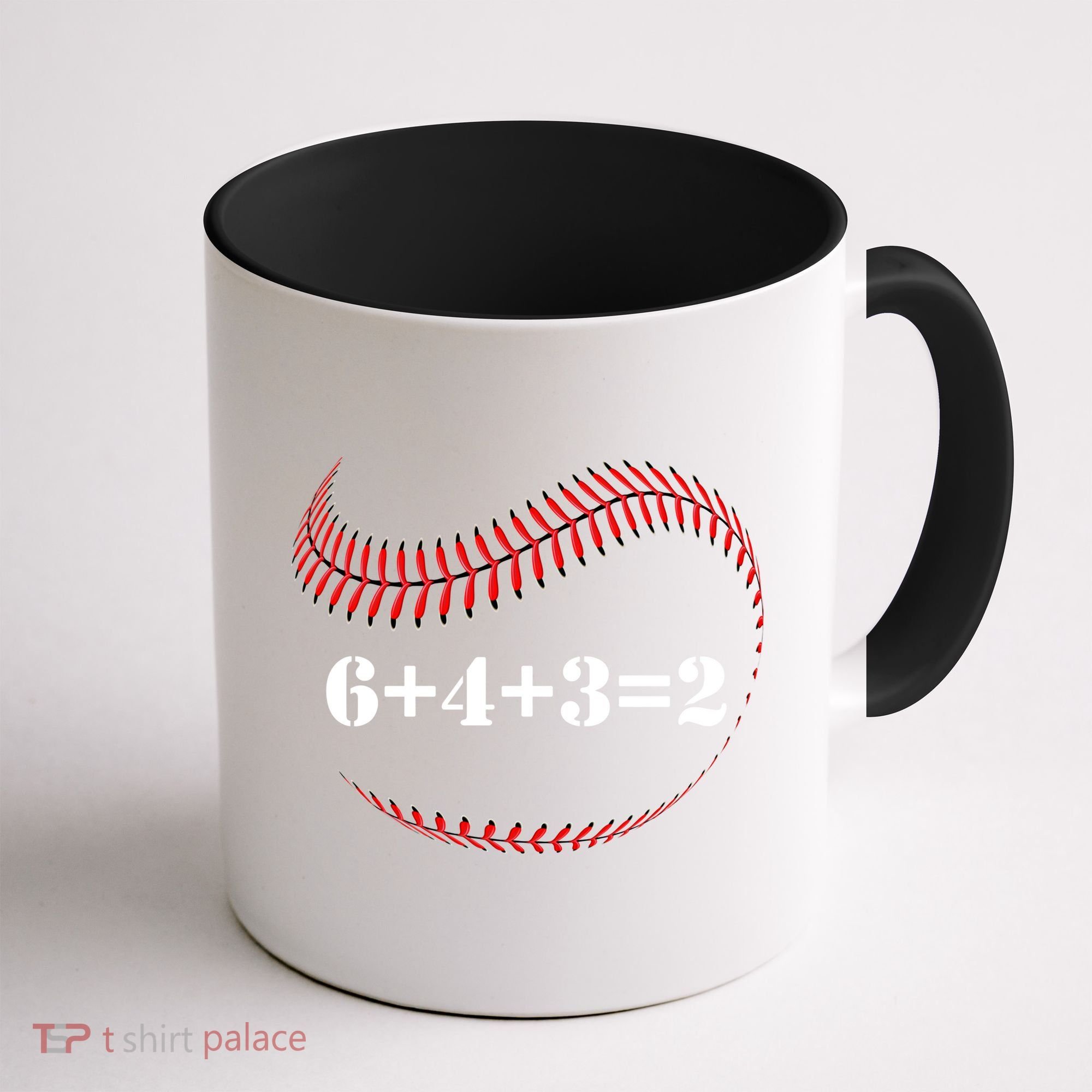 Funny Baseball Gift 6+4+3 2 Baseball Double Play Gift Coffee Mug