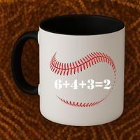 Funny Baseball Gift 6+4+3 2 Baseball Double Play Gift Coffee Mug thumb 2