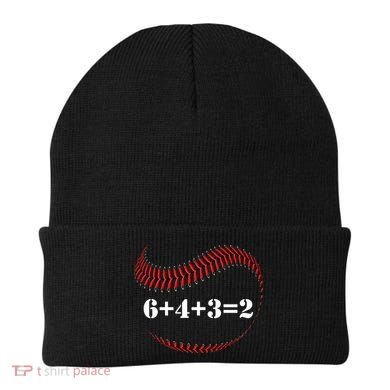 Funny Baseball Gift 6+4+3 2 Baseball Double Play Gift Beanie