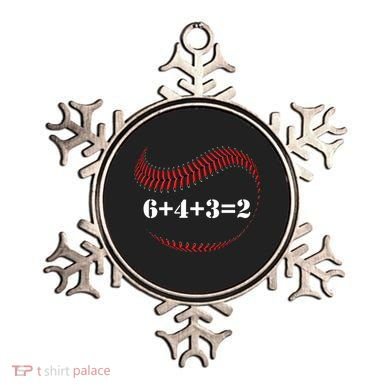 Funny Baseball Gift 6+4+3 2 Baseball Double Play Gift Ornament