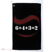 Funny Baseball Gift 6+4+3 2 Baseball Double Play Gift Golf Towel thumb 0