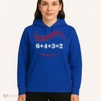 Funny Baseball Gift 6+4+3 2 Baseball Double Play Gift Hoodie thumb 5