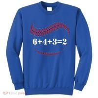 Funny Baseball Gift 6+4+3 2 Baseball Double Play Gift Sweatshirt thumb 0