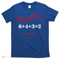 Funny Baseball Gift 6+4+3 2 Baseball Double Play Gift T-Shirt thumb 0