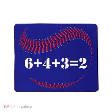 Funny Baseball Gift 6+4+3 2 Baseball Double Play Gift Mousepad