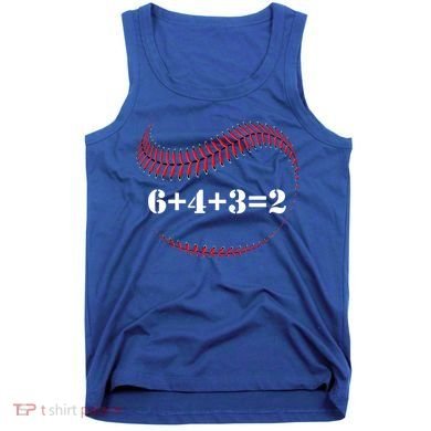Funny Baseball Gift 6+4+3 2 Baseball Double Play Gift Tank Top