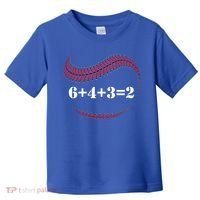 Funny Baseball Gift 6+4+3 2 Baseball Double Play Gift Toddler T-Shirt thumb 0