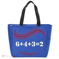 Funny Baseball Gift 6+4+3 2 Baseball Double Play Gift Tote Bag thumb 0