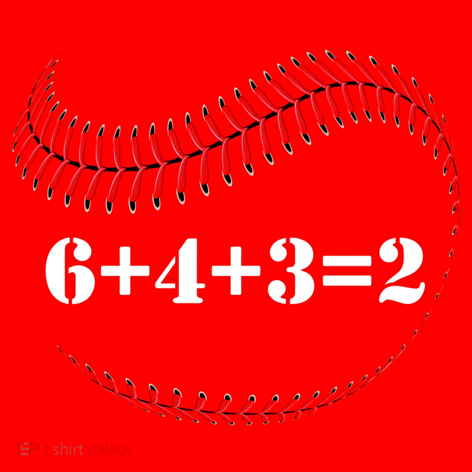 Funny Baseball Gift 6+4+3 2 Baseball Double Play Gift Santa Hat