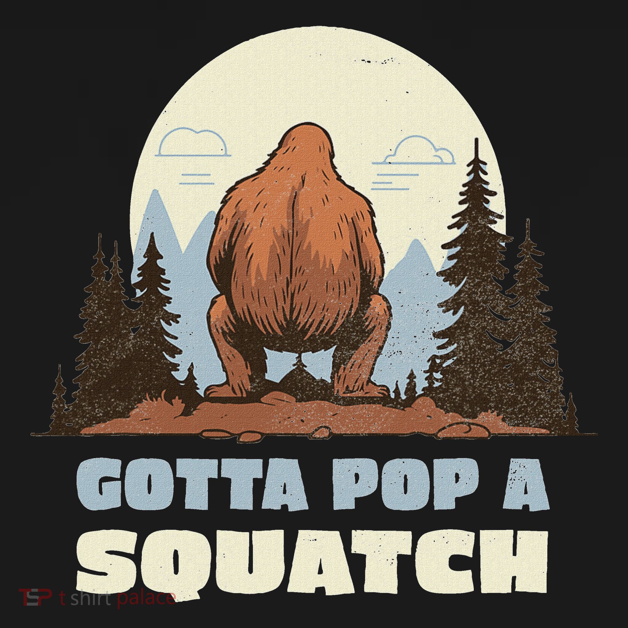 Funny Bigfoot Gotta Pop A Squatch Sasquatch Poop Joke Pun Women's Hoodie