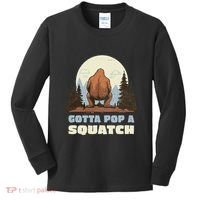 Funny Bigfoot Gotta Pop A Squatch Sasquatch Poop Joke Pun Kids Long Sleeve Shirt thumb 0