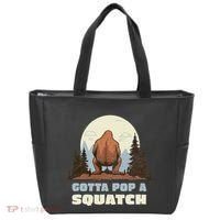 Funny Bigfoot Gotta Pop A Squatch Sasquatch Poop Joke Pun Tote Bag thumb 0