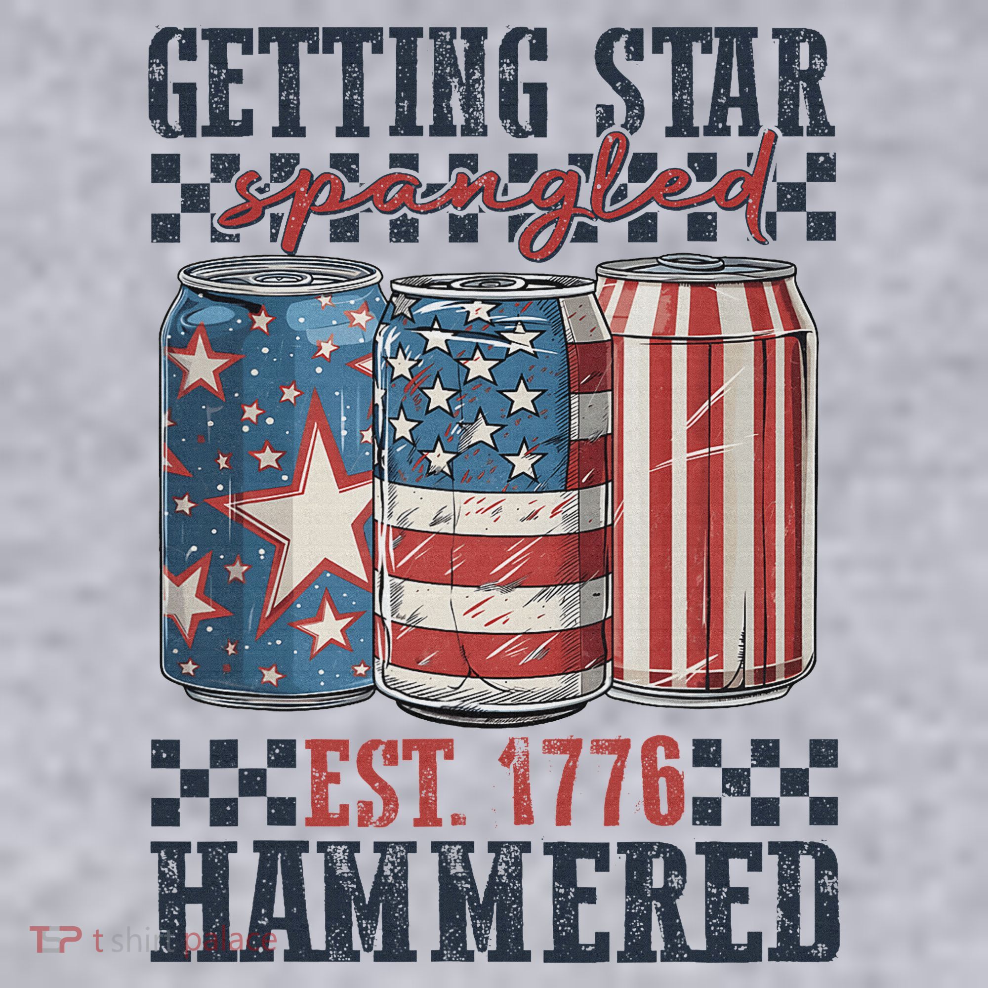 Funny Beer Getting Star Spangled Hammered 4th Of July Preppy Women's Sweatshirt