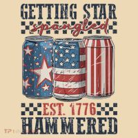 Funny Beer Getting Star Spangled Hammered 4th Of July Preppy Tote Bag thumb 4