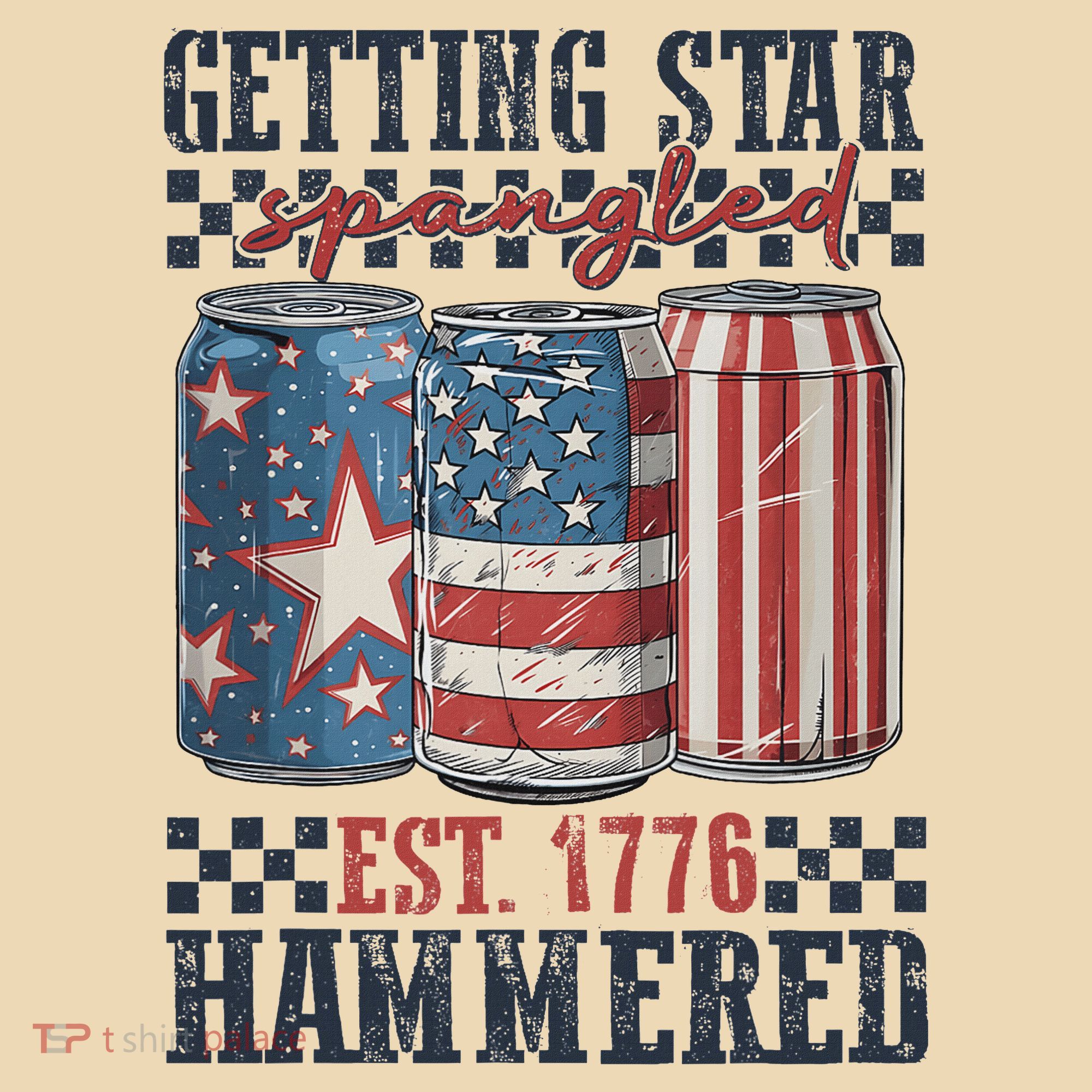 Funny Beer Getting Star Spangled Hammered 4th Of July Preppy Tote Bag