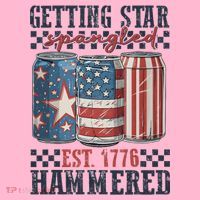 Funny Beer Getting Star Spangled Hammered 4th Of July Preppy Coaster thumb 2
