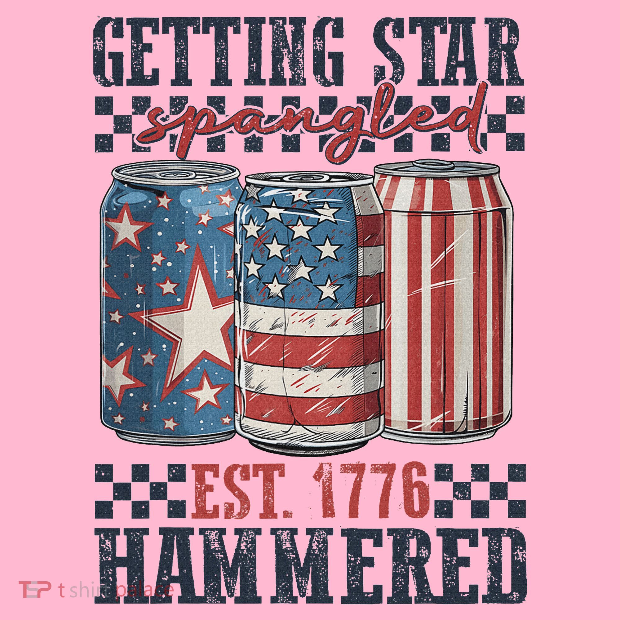 Funny Beer Getting Star Spangled Hammered 4th Of July Preppy Coaster
