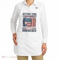 Funny Beer Getting Star Spangled Hammered 4th Of July Preppy Apron thumb 2