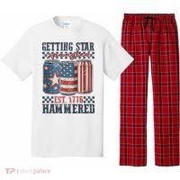 Funny Beer Getting Star Spangled Hammered 4th Of July Preppy Pajama Set thumb 0