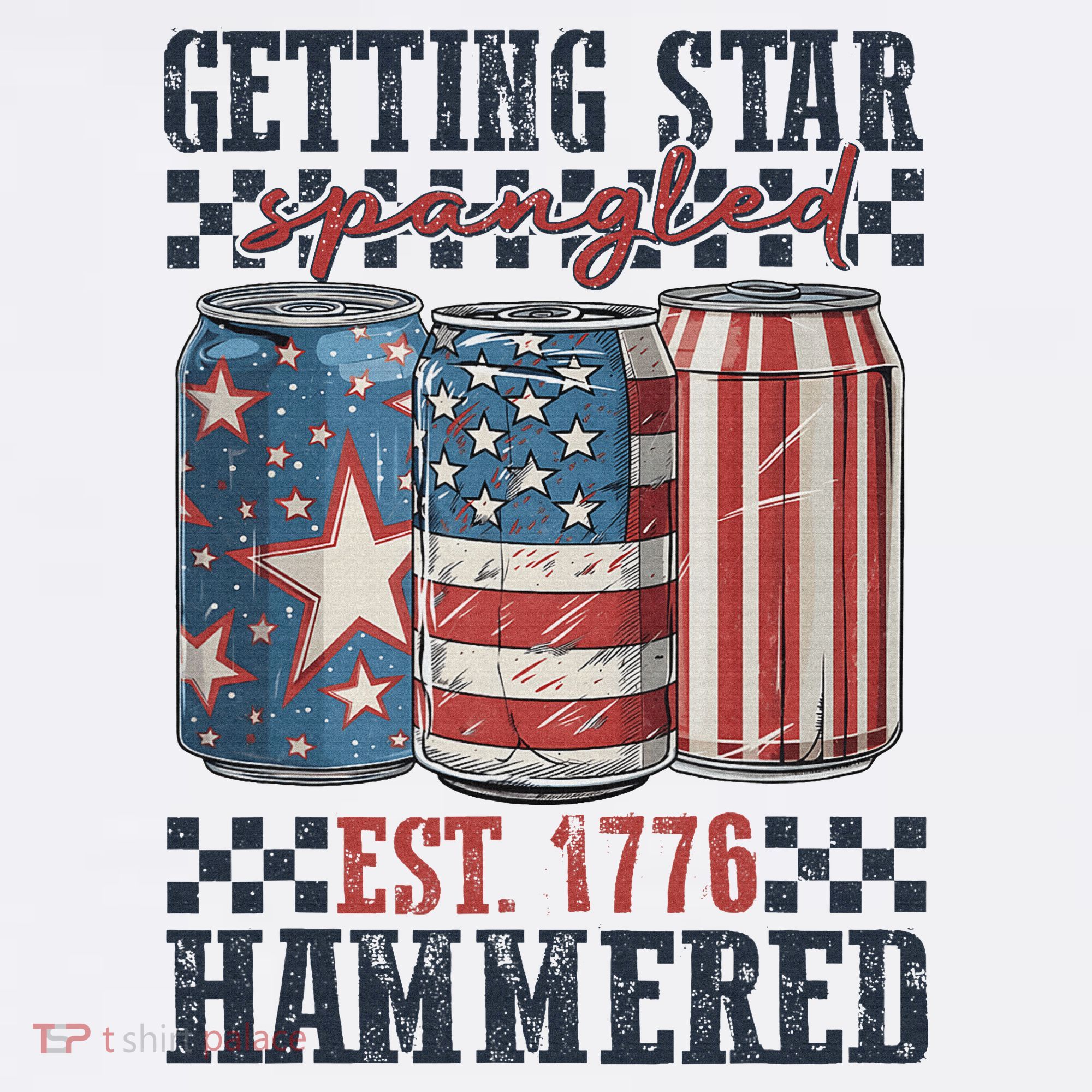Funny Beer Getting Star Spangled Hammered 4th Of July Preppy Women's Hoodie