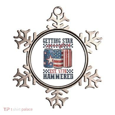 Funny Beer Getting Star Spangled Hammered 4th Of July Preppy Ornament