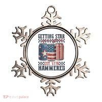 Funny Beer Getting Star Spangled Hammered 4th Of July Preppy Ornament thumb 0