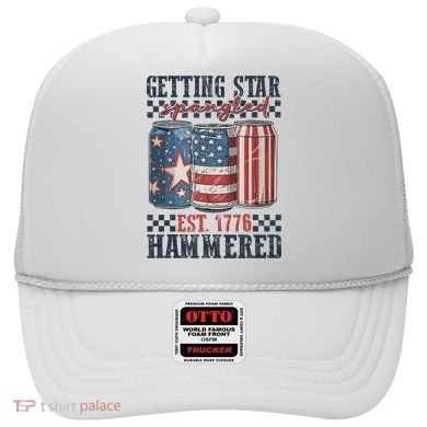Funny Beer Getting Star Spangled Hammered 4th Of July Preppy Hat