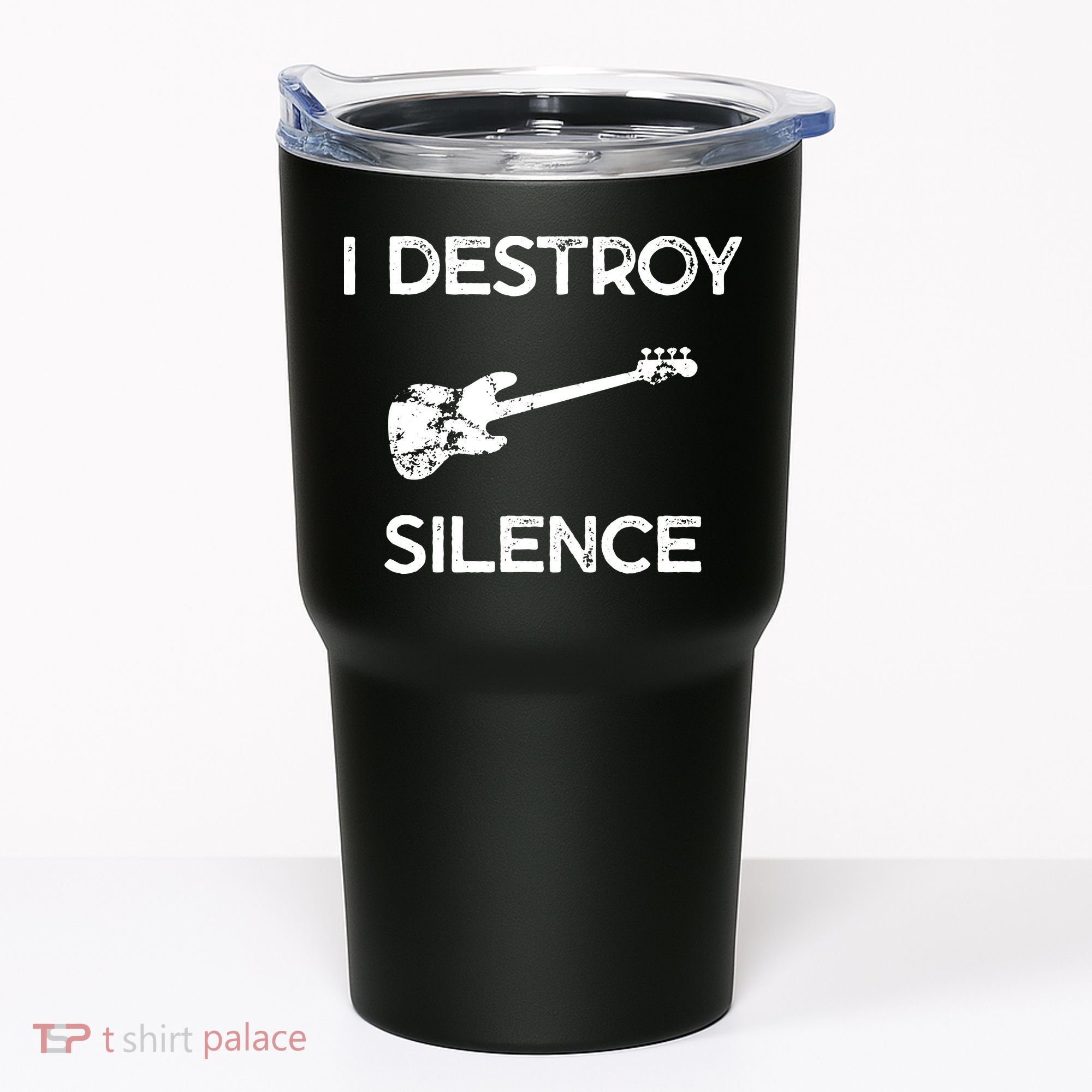Funny Bass Guitar I Destroy Silence Tumbler