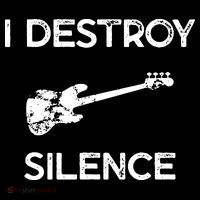 Funny Bass Guitar I Destroy Silence Ornament thumb 1