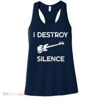 Funny Bass Guitar I Destroy Silence Women's Tank Top thumb 0