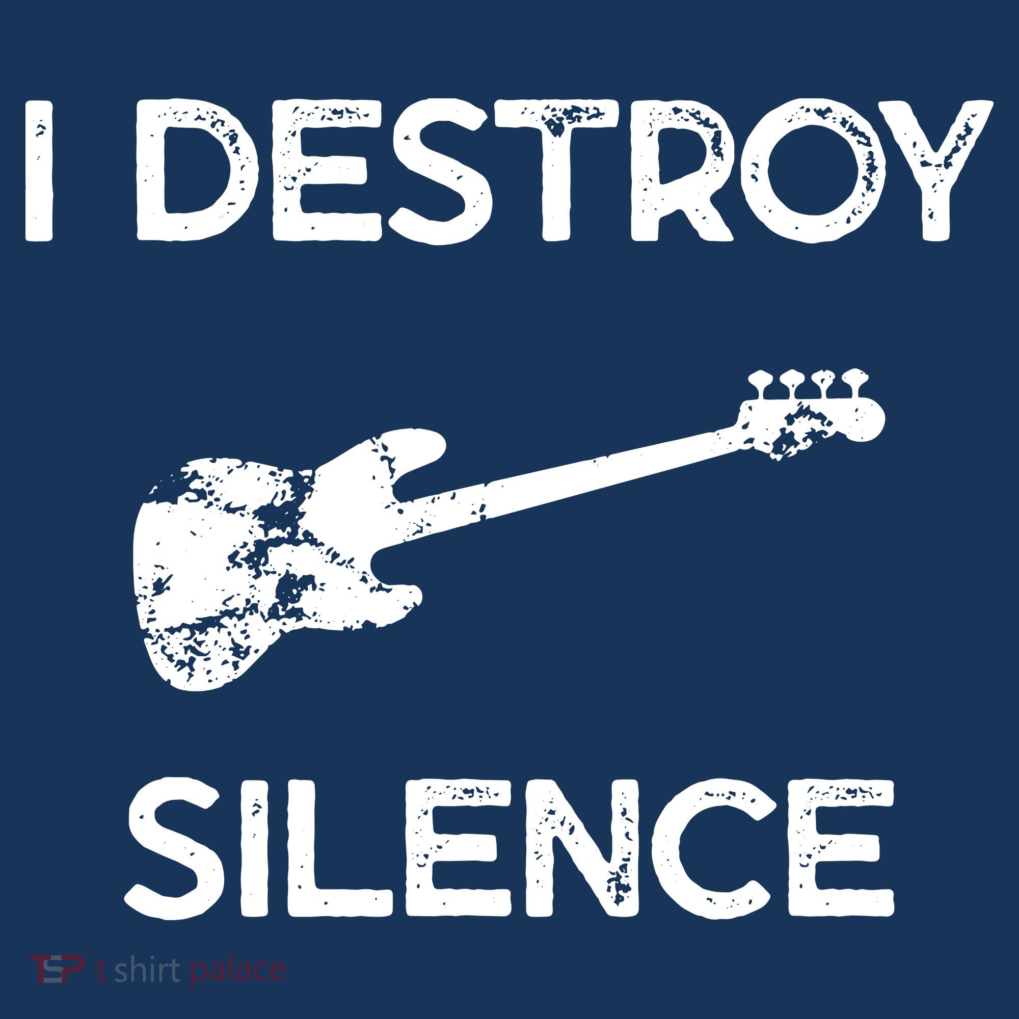 Funny Bass Guitar I Destroy Silence Visor